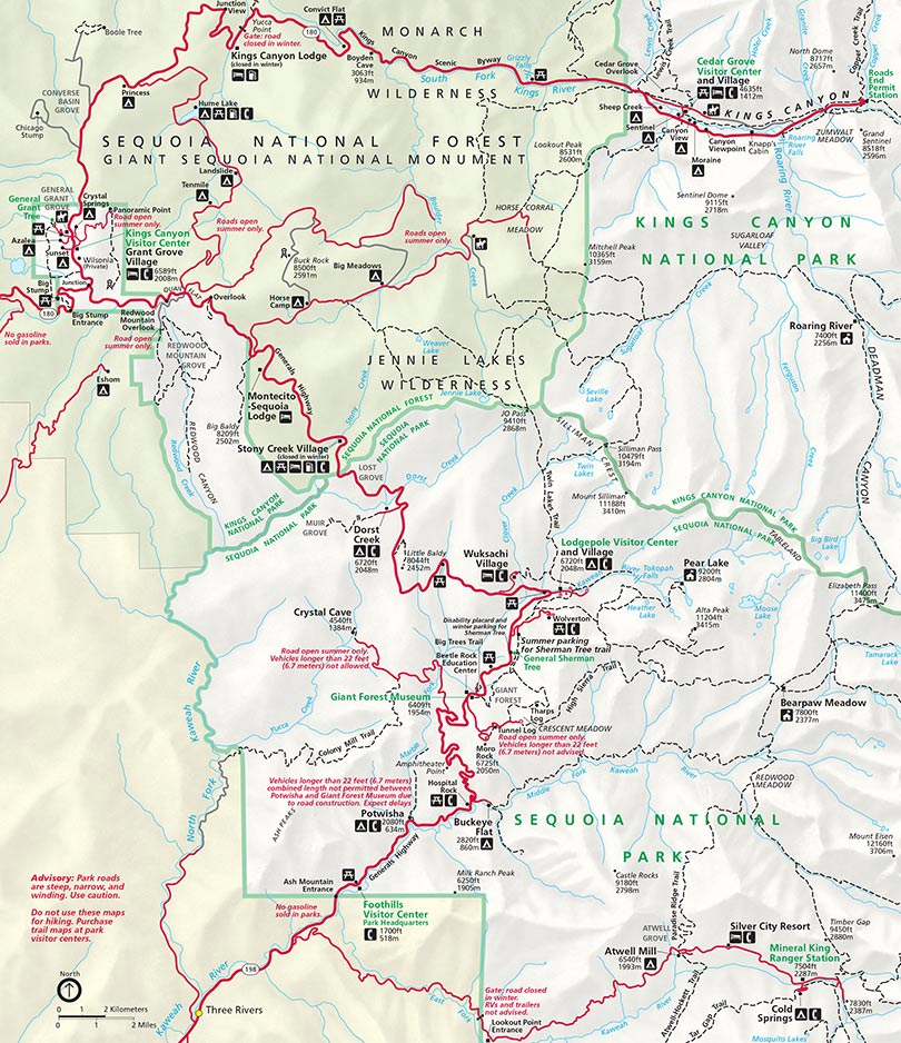 SEKI Hiking Train Map