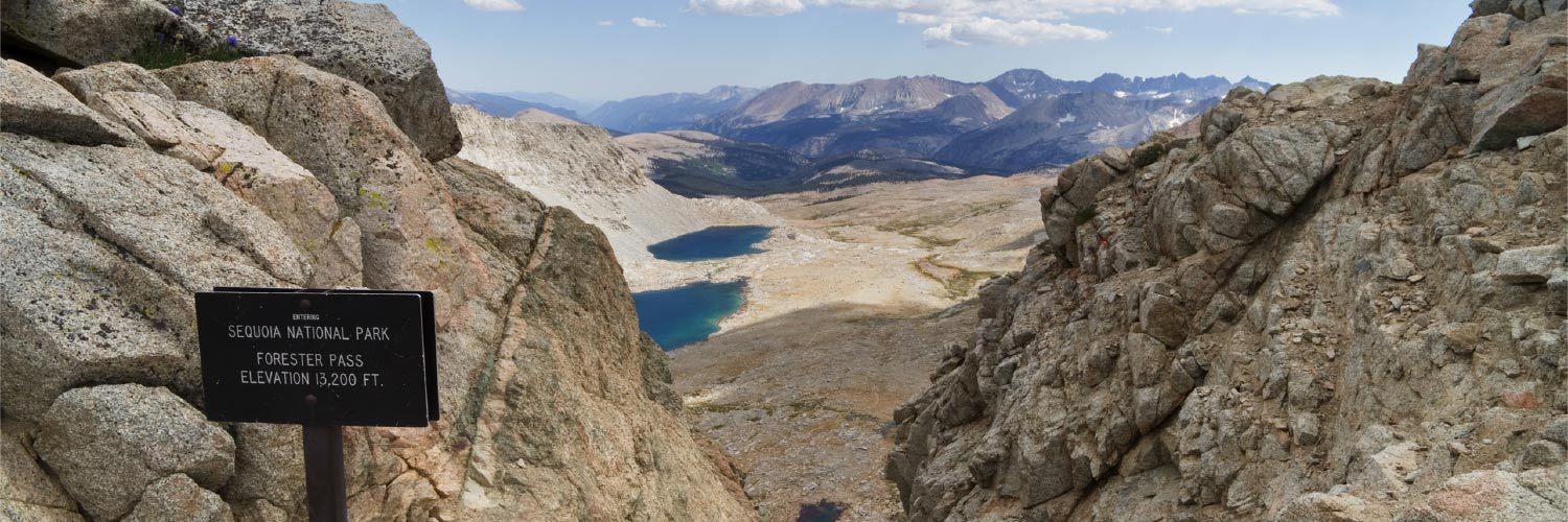 Pacific Crest Trail Forester Pass Hiking Banner