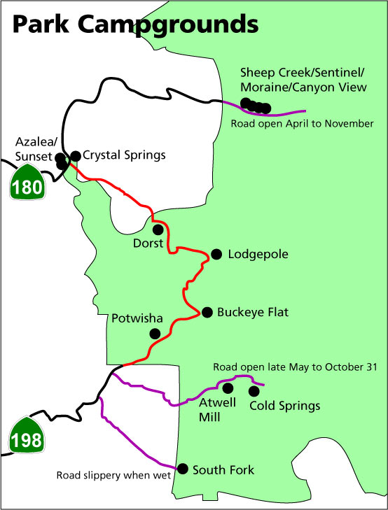 Seki Camping Map